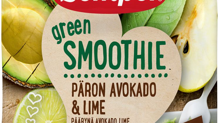 Green Smoothie med päron, avokado och lime