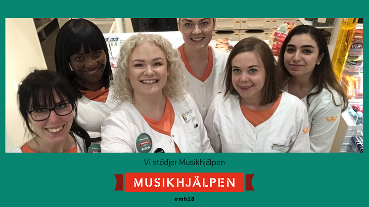 Kronans Apotek stödjer Musikhjälpen 2018. 