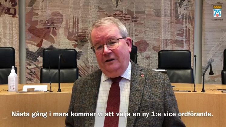 Kommunfullmäktiges ordförande Anders Teljebäck (S) inför kommunfullmäktige 3 februari 2022