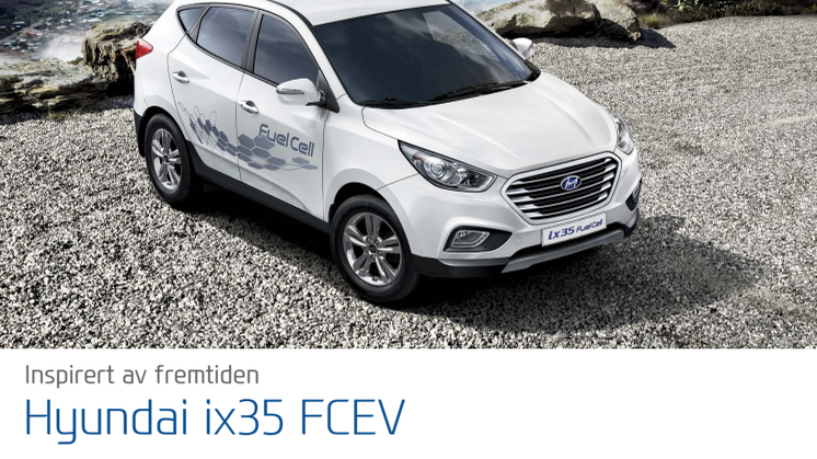 Brosjyre om Hyundais hydrogenelektriske bil ix35 Fuel Cell