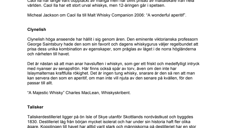 Diageo Coastal Whisky