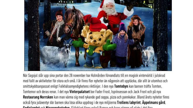 Fler nyheter än någonsin när Sagojul öppnar på Kolmården