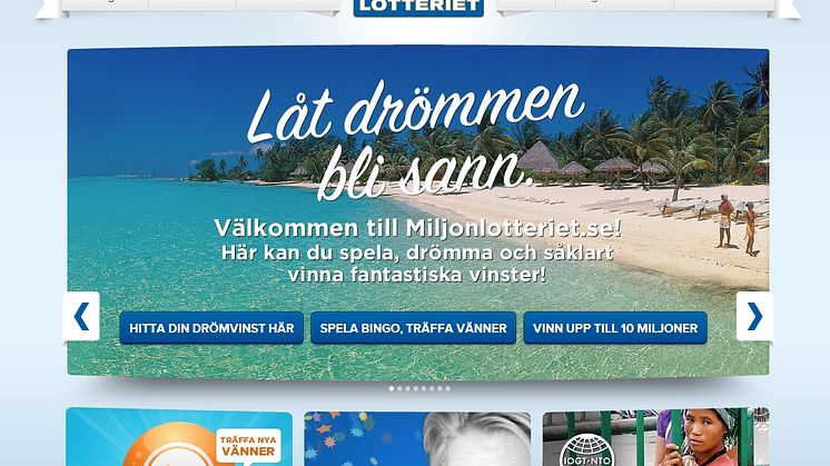 Miljonlotteriet lanserar ny webbsida och tar klivet in i framtiden