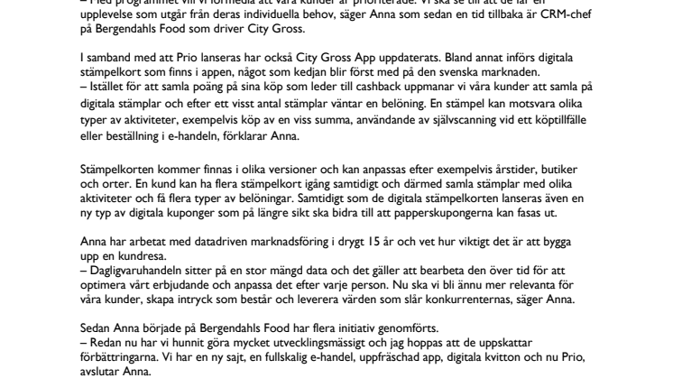 Nu ska City Gross komma närmare kunden