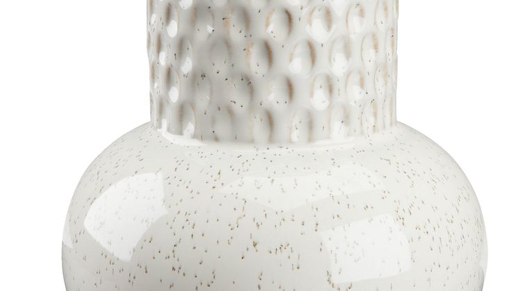 Vase INGBERT Ø15xH18cm hvit