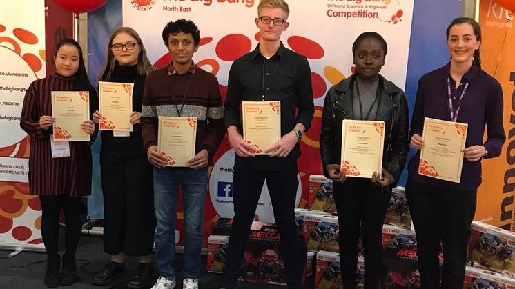 Karthik Mysore (third from left) with a group of Big Bang North East award entrants