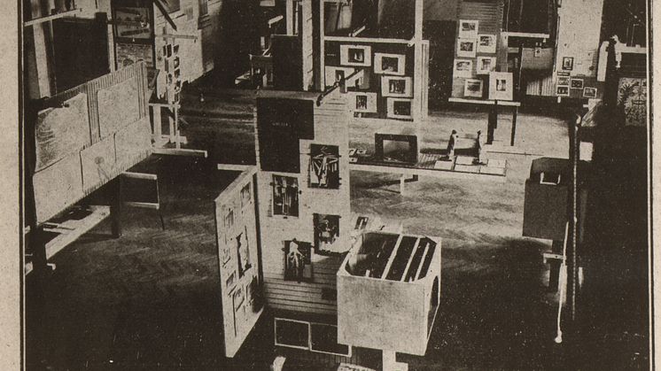 Frederick Kiesler, The International Exhibition of New Theatre Techniques, översiktsbild Kiesler’s L + T -system, wien 1924 © 2014 Austrian Frederick and Lillian Kiesler Private Foundation, Vienna