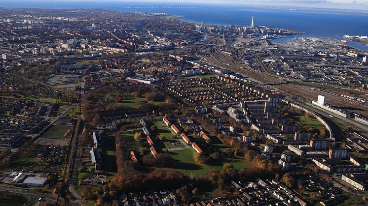 Vy över Sege Park, Malmö. Foto: Perry Nordeng