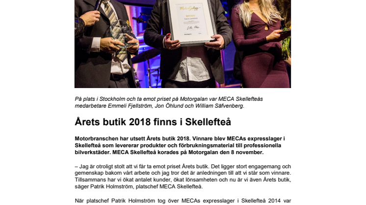 Årets butik 2018 finns i Skellefteå