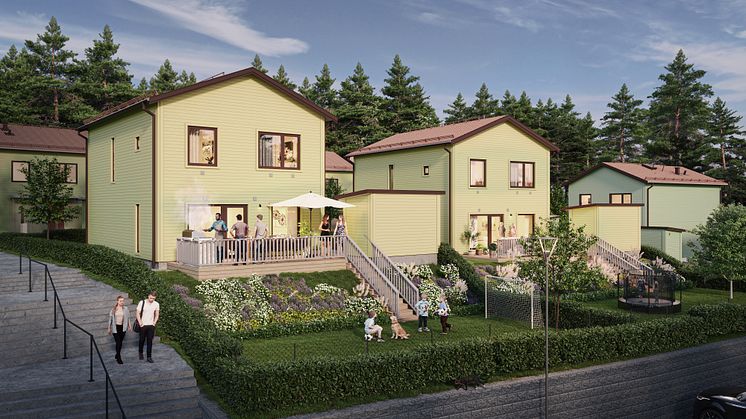 Sigrids kulle med terrasserade hus