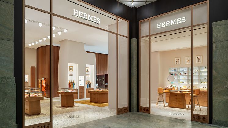Hermès nya flaggskeppsbutik på NK. Fotograf: Patrik Lindell