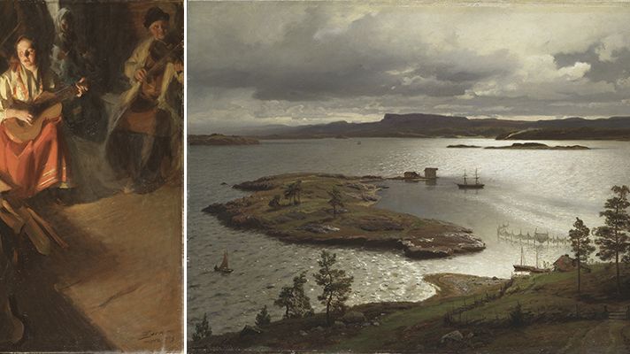 ​​Anders Zorn, Musikalisk familj                   Hans Fredrik Gude, Sandviksfjorden