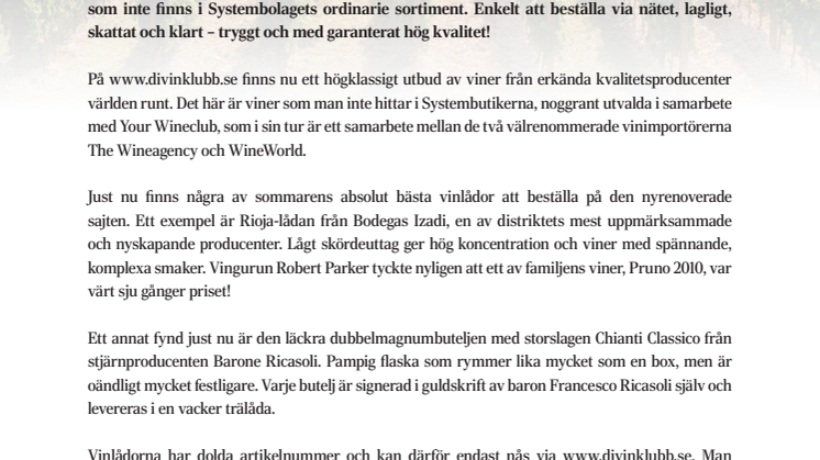 Dagens industris Vinklubb - nu bättre än någonsin!