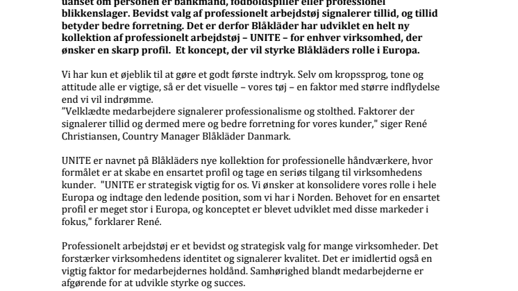 BRUG PROFESSIONELT ARBEJDSTØJ OG GIV VIRKSOMHEDEN ET FORSPRING