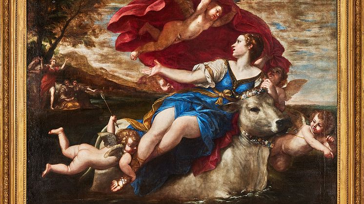 FRANCESCO ALBANI. Bologna 1578-1660, Europa och Tjuren, olja på duk, 162 x 203,5 cm.