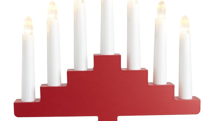Pont de bougies HILDEGUN B24cm avec 7 LED et minuterie