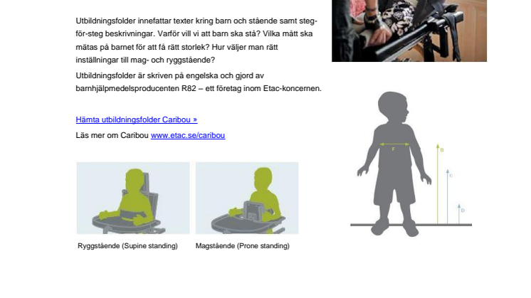 Utbildningsfolder barnhjälpmedel tippbrädan Caribou – Clinical och Therapeutical