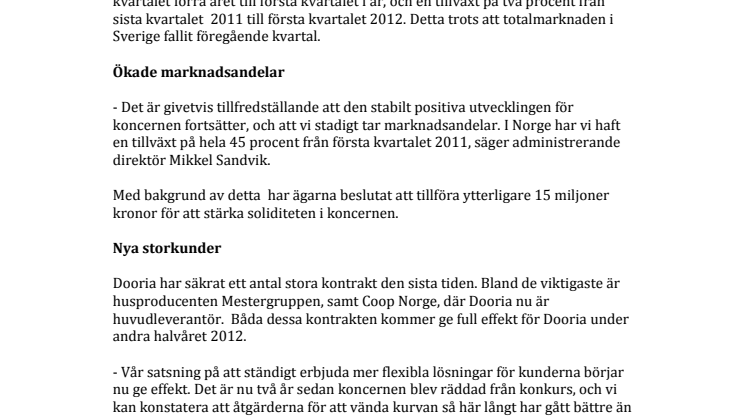 Dörrproducent med vinsttillväxt: