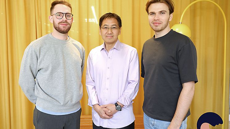 Teamet på Nocoli. Från v: Jacob Cahn, Ying Fu, Jacob Nissén Karlsson