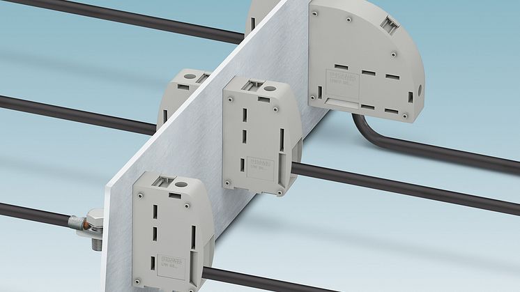 High-current feed-through terminal block for up to 232 A