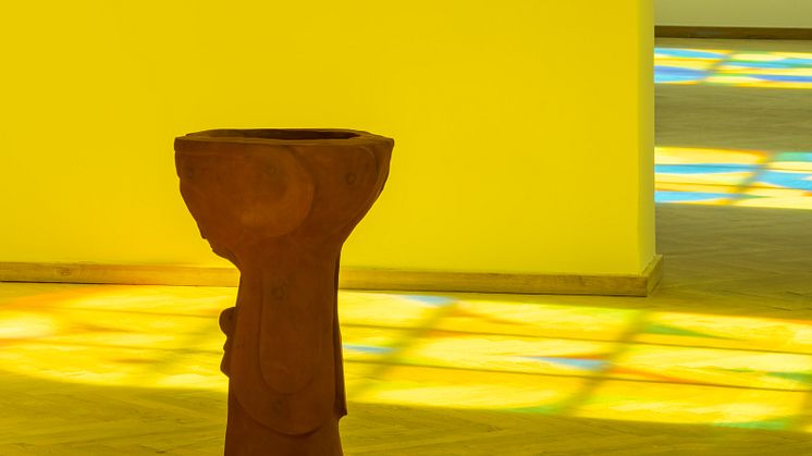 Alexander Tovborg, Church Windows (nature), 2023. Dea Madonna Baptismal Font, 2023.  