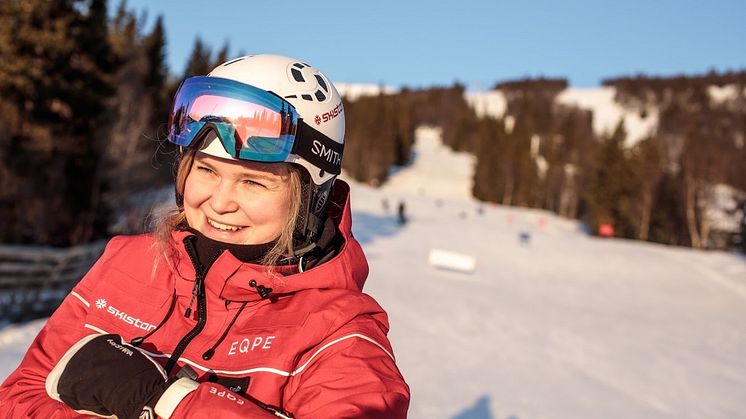 Evelina Sundlo, arbetsledare för SkiStars skidskola i Åre Björnen.
