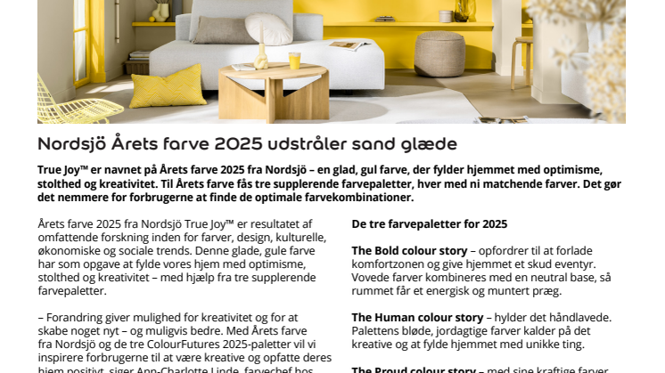 Nordsjö Årets farve 2025 udstråler sand glæde.pdf