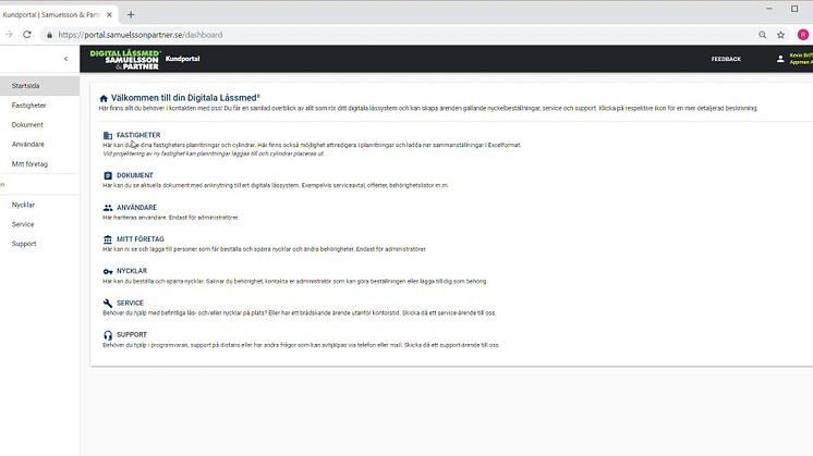 Kundportalen - Nyckelhanteringstjänsten!