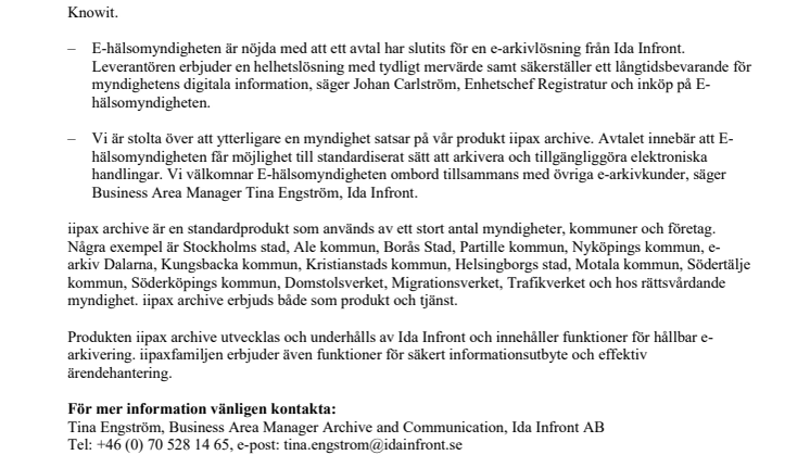 Pressmeddelande - E-hälsomyndigheten väljer Ida Infronts e-arkiv iipax archive_20211209.pdf