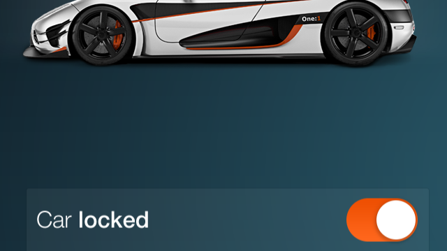 Koenigsegg One:1 app Car Convenience