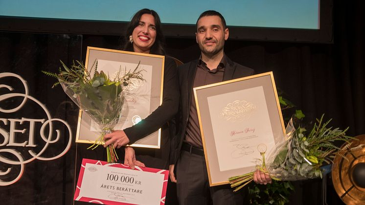 Vinnare i kategorin Årets berättare: Rosa Fernandez & Karwan Faraj
