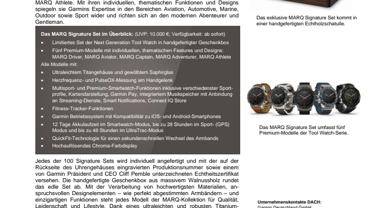 Limitiertes MARQ-Signature Set