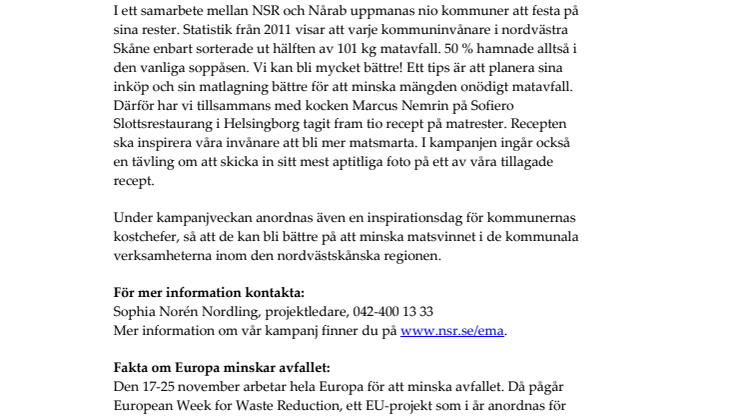 Nio kommuner ska festa på sina rester