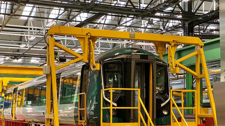 A London Northwestern Railway Class 730 on the production line at Bombardier UK in Derby.