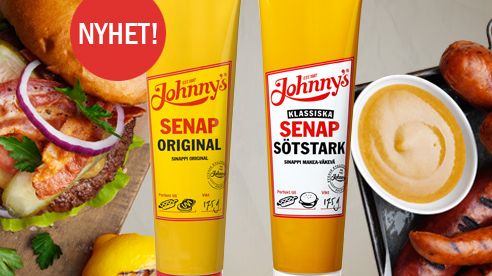 Johnny’s® senap i ny smidig förpackning!