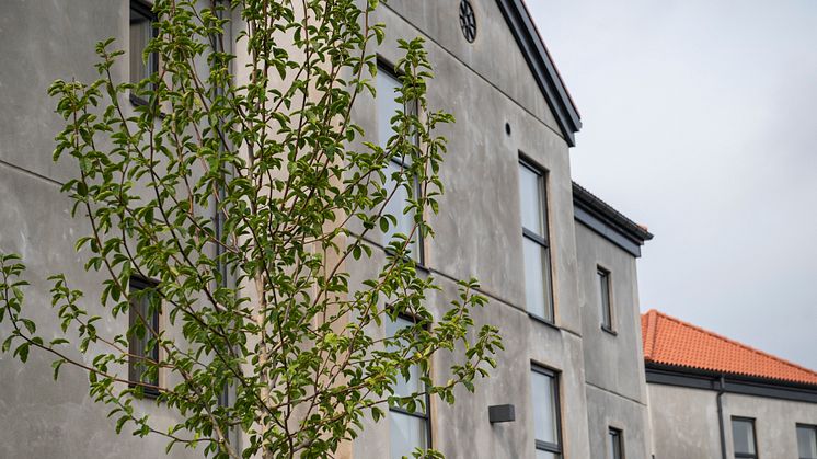 Nu har inflyttningen startat till det nya bostadsområdet Pugerup som växer fram i centrala Hörby och för värmeleveransen står Solör Bioenergi . Foto: Marit Lasson