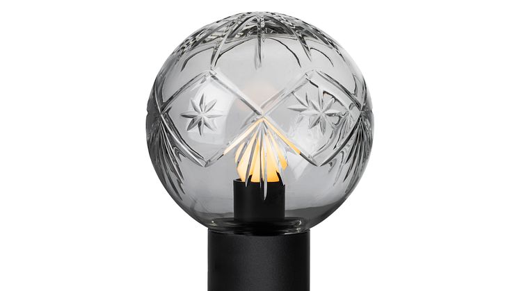 Krystallkulebordlampe