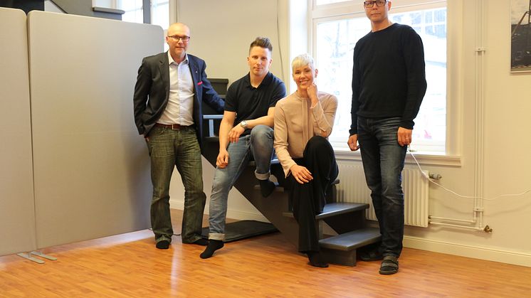 Från vänster: Joachim Jillehed, Marcus Forsberg, Karin Sjöö-Åkeblom och Lars Olofsson