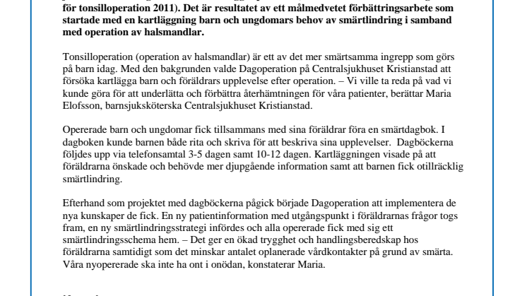 Barns dagböcker om smärta gav ny smärtlindringsstrategi