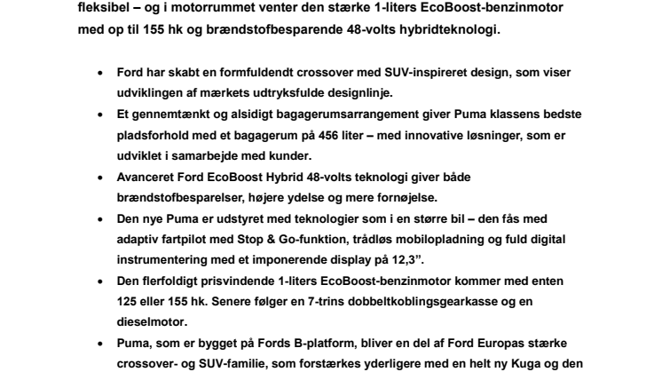 Forførende Ford Puma klar til angreb