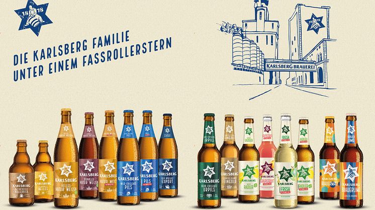 Die Karlsberg Familie unter einem Fassrollerstern