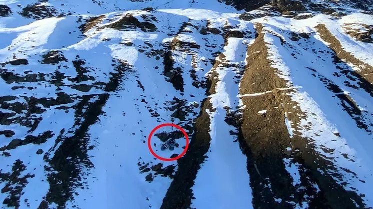 ARTEX - Maxime Compagnon's plane on the mountainside