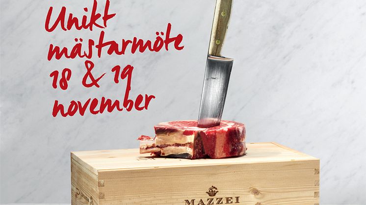 Kött och vin i världsklass på unikt mästarmöte 18 & 19 november!