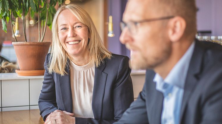 Kathrine Löfbergs, styrelseordförande, och Lars Appelqvist, vd på Löfbergs.