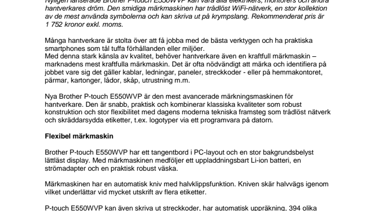 Den mest kraftfulla märkmaskinen för hantverkare