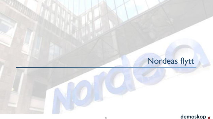 Demoskopundersökning om Nordeas flytt