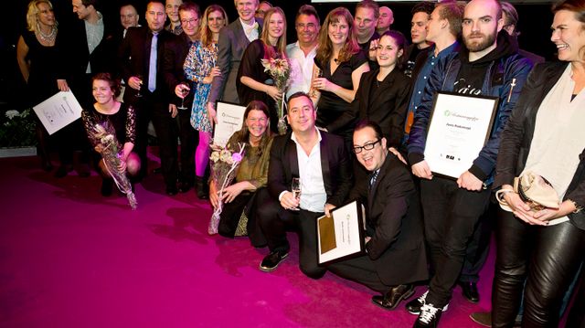 Bild på alla glada vinnare i Restauranggalan 2013