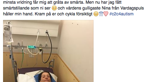 Agneta i svår cykelolycka tvingas ställa in resan till kust till kustgänget i Usa.