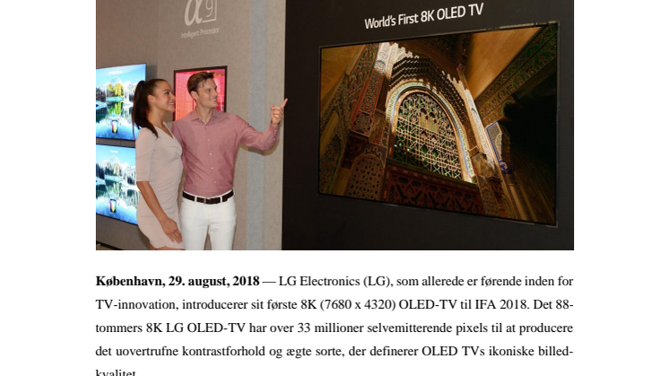 IFA: LG introducerer verdens første OLED-TV med 8K-opløsning