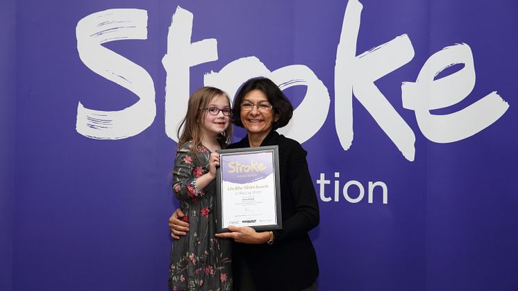 ​Six–year-old stroke survivor receives regional recognition